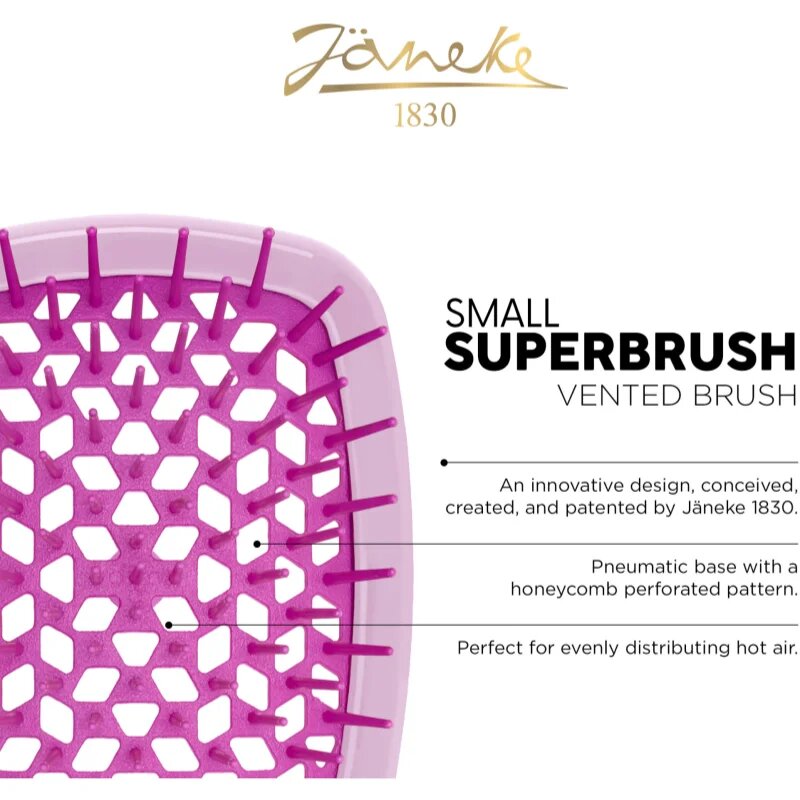 Janeke Superbrush Small majhna ravna krtača za lase 175 x 7 x 3 cm 1 kos