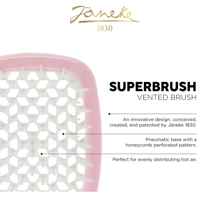 Janeke Superbrush velika ravna krtača za lase 203 x 85 x 31 cm 1 kos