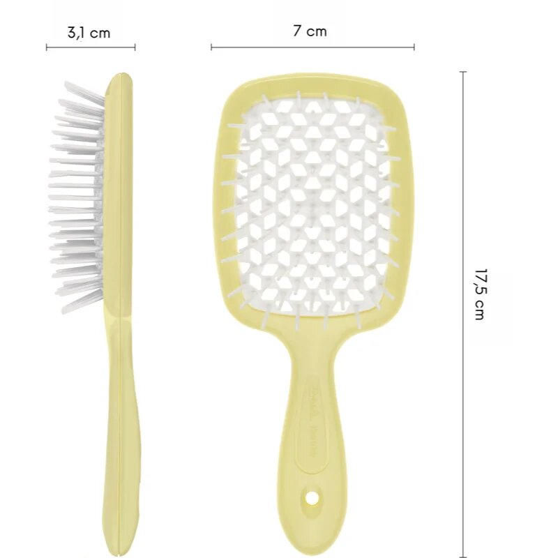 Janeke The Original SuperBrush Small majhna ravna krtača za lase za lase Yellow 1 kos