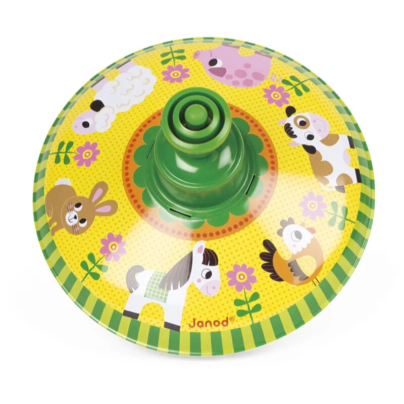 Janod Farm Spinning Top glasbena igrača 2y+ 1 kos