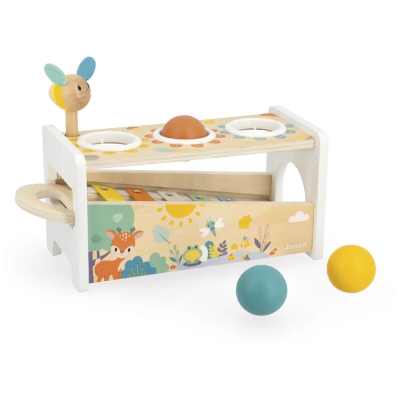 Janod Pure Tap Tap Xylophone tolkalo 12m+ 1 kos