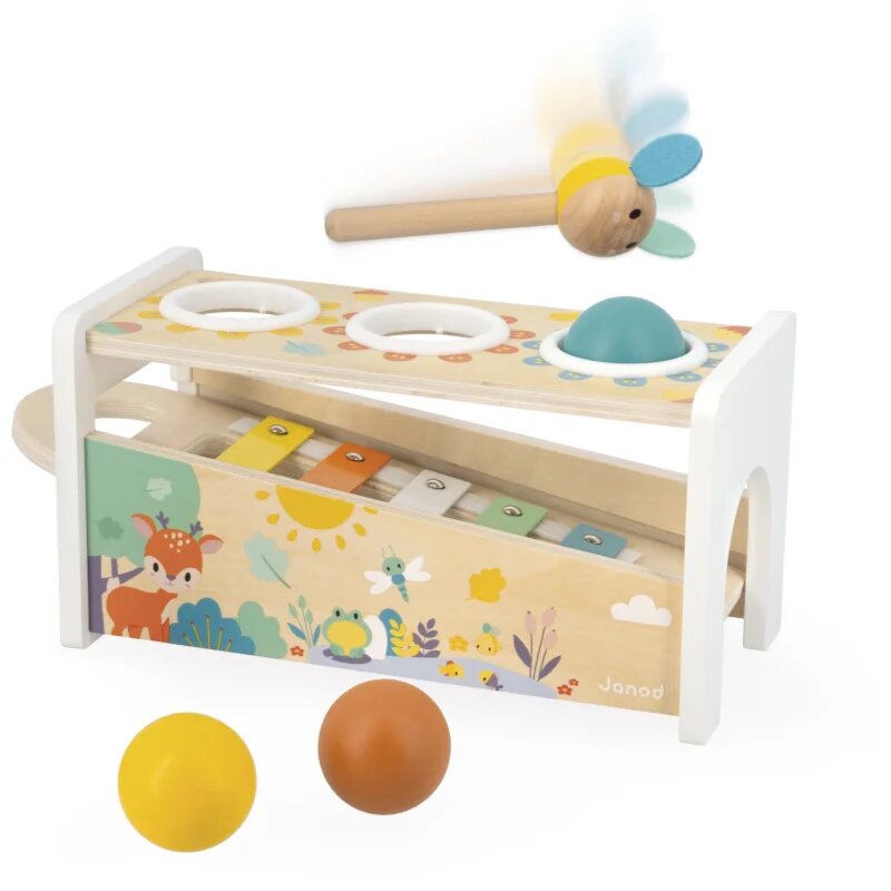 Janod Pure Tap Tap Xylophone tolkalo 12m+ 1 kos