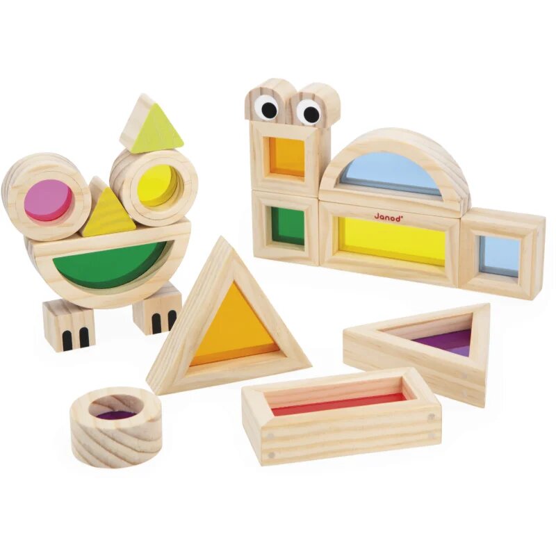 Janod Sensory Game Translucent Blocks aktivnostna igrača 12m+ 12 kos