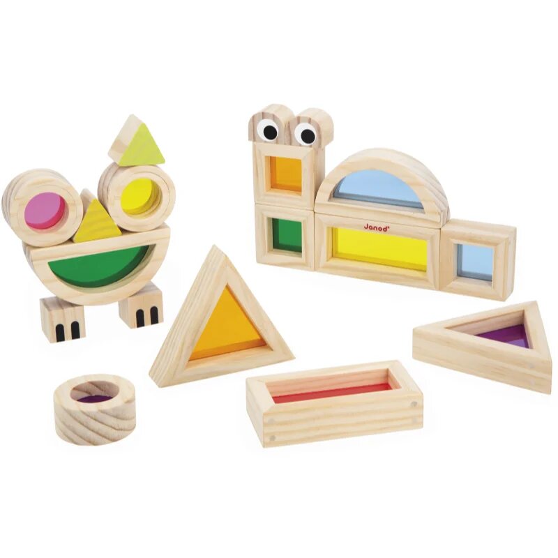 Janod Sensory Game Translucent Blocks aktivnostna igrača 12m+ 12 kos