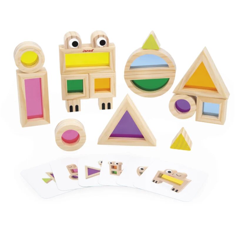 Janod Sensory Game Translucent Blocks aktivnostna igrača 12m+ 12 kos