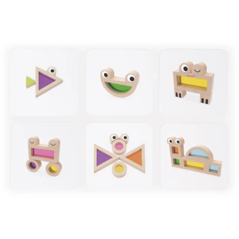 Janod Sensory Game Translucent Blocks aktivnostna igrača 12m+ 12 kos