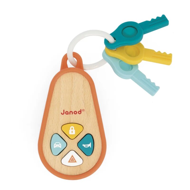 Janod Sounding Keychain aktivnostna igrača iz lesa 18m+ 1 kos