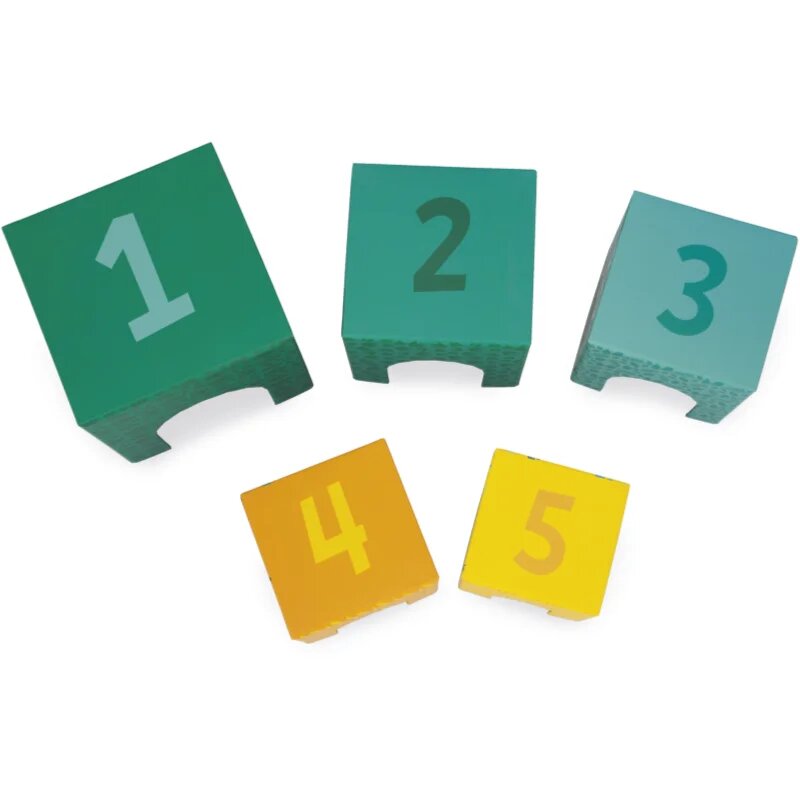 Janod Tropik 5-Cube Pyramid zložljivi stolp 12m+ 5 kos