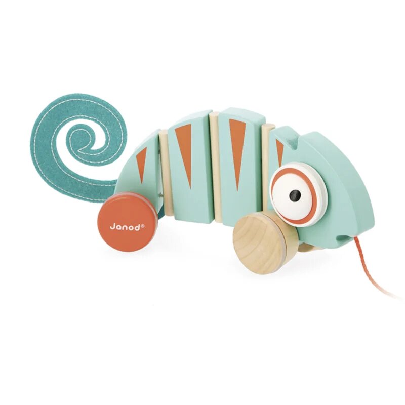 Janod Tropik Pull-Along Chameleon vlečna igrača 12m+ 1 kos