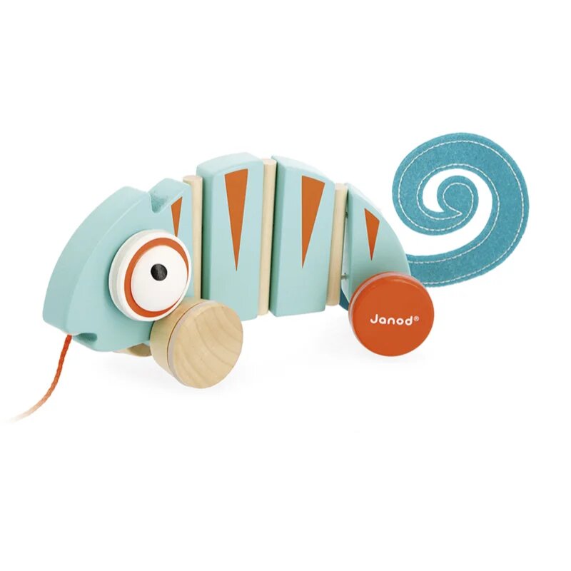 Janod Tropik Pull-Along Chameleon vlečna igrača 12m+ 1 kos