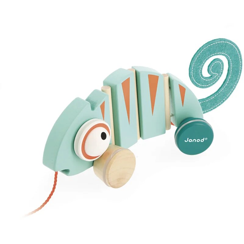 Janod Tropik Pull-Along Chameleon vlečna igrača 12m+ 1 kos