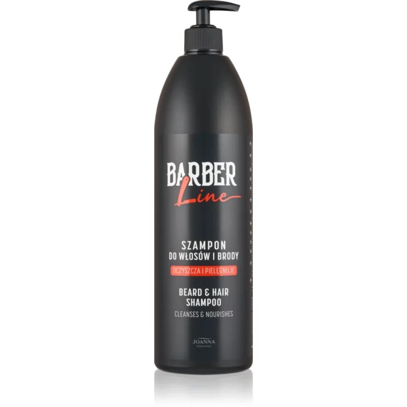 Joanna Barber Line Beard and Hair Shampoo šampon za lase in brado za moške 1000 ml