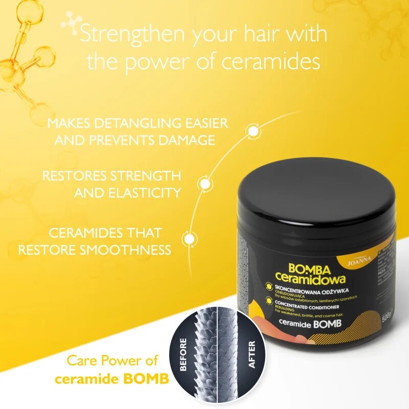Joanna Ceramide Bomb Concentrated Conditioner balzam s ceramidi 500 ml