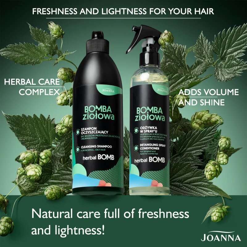 Joanna Herbal Bomb Detangling Spray Conditioner pršilo za lažje česanje las 300 ml