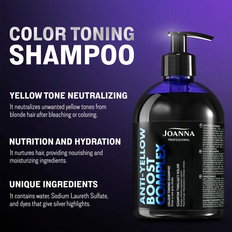Joanna Professional Color Boost Complex revitalizacijski šampon za blond in sive lase 500 g