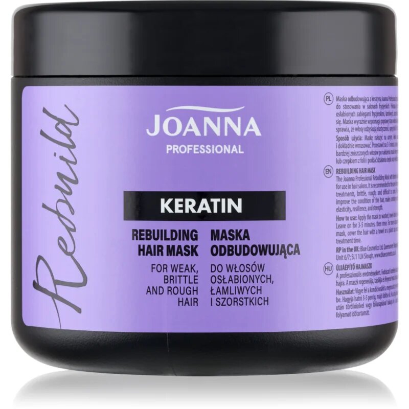 Joanna Professional Keratin keratinska maska za suhe in krhke lase 500 g