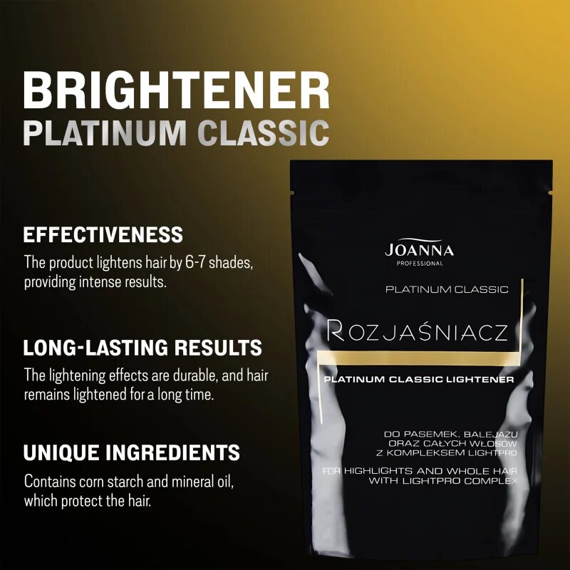 Joanna Professional Platinum Classic posvetlitveni puder za blond lase in lase s prameni 450 g