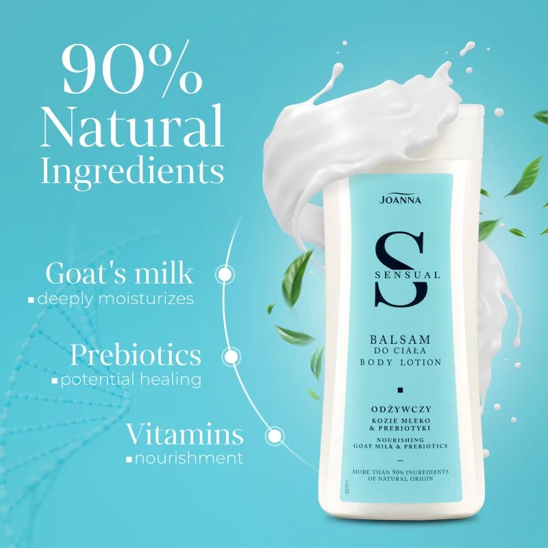 Joanna Sensual Body Lotion hranilni losjon za telo Goat Milk & Prebiotics 200 g