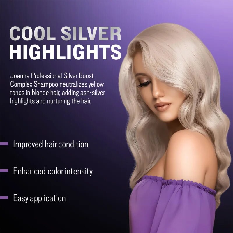 Joanna Silver Boost Complex vijoličen šampon za nevtralizacijo rumenih odtenkov 500 g
