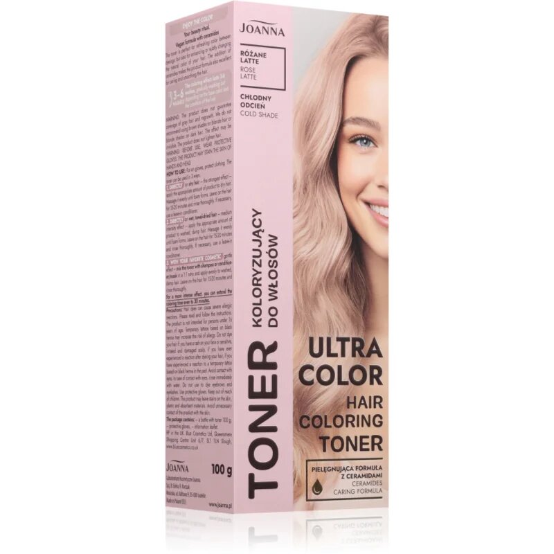 Joanna Ultra Color barvni toner odtenek Rose Latte 100 g