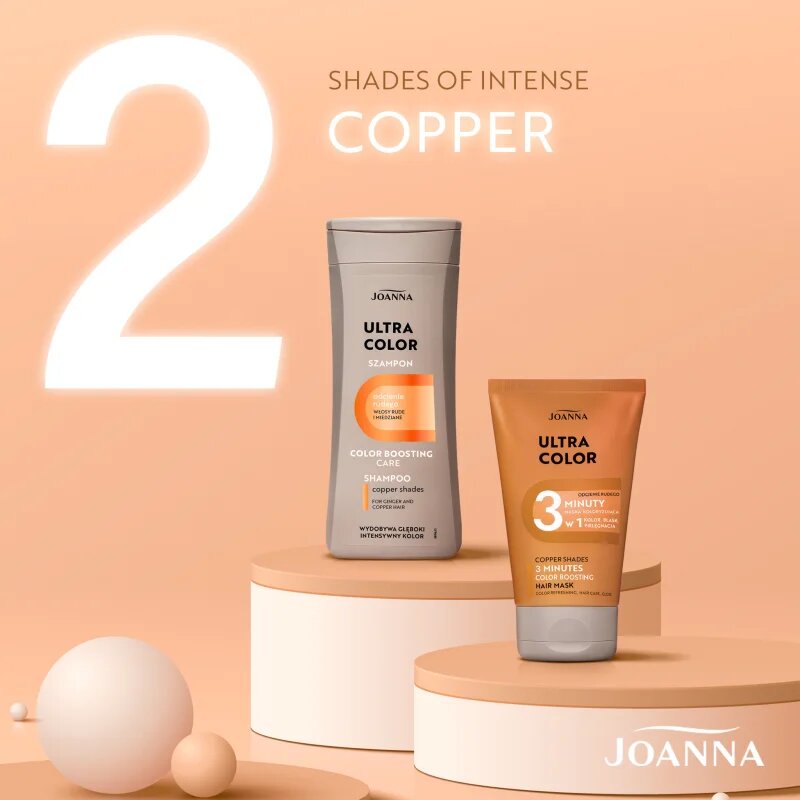 Joanna Ultra Color Cooper Shades 3 Minutes maska za lase za rdeče lase 100 g