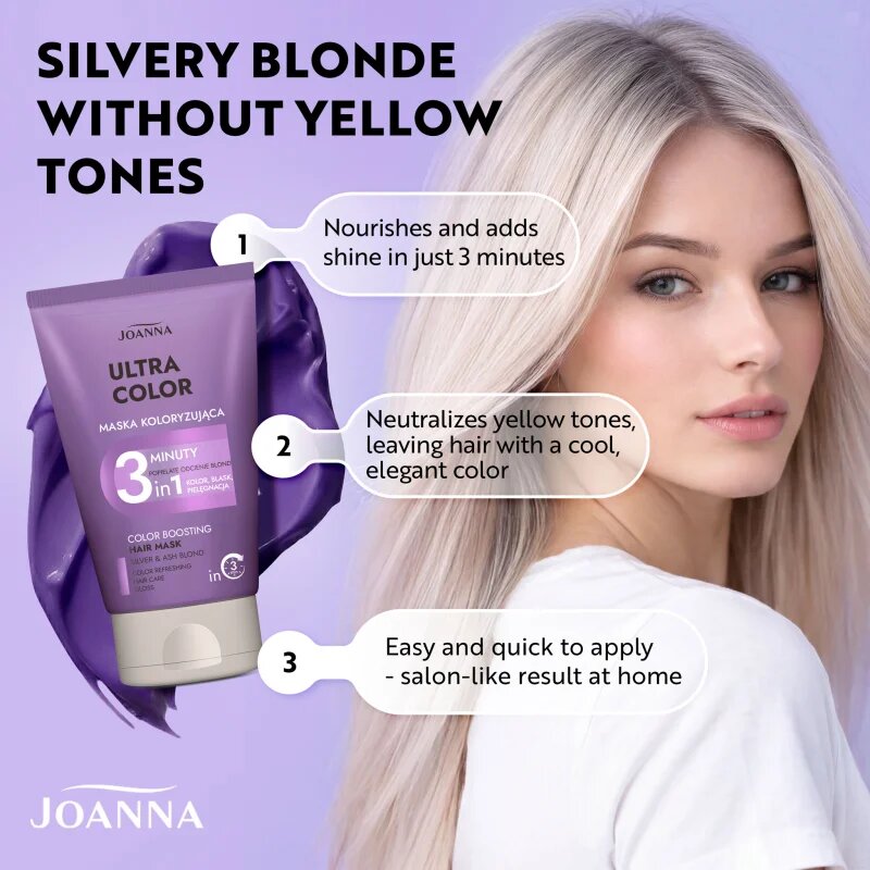 Joanna Ultra Color Silver Shades 3 Minutes balzam za toniranje odtenek Silver 100 g