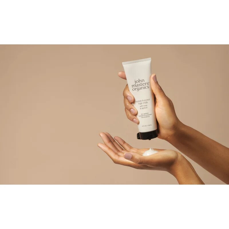 John Masters Organics Rose & Apricot Hair Milk mleko brez spiranja za suhe konice las 118 ml