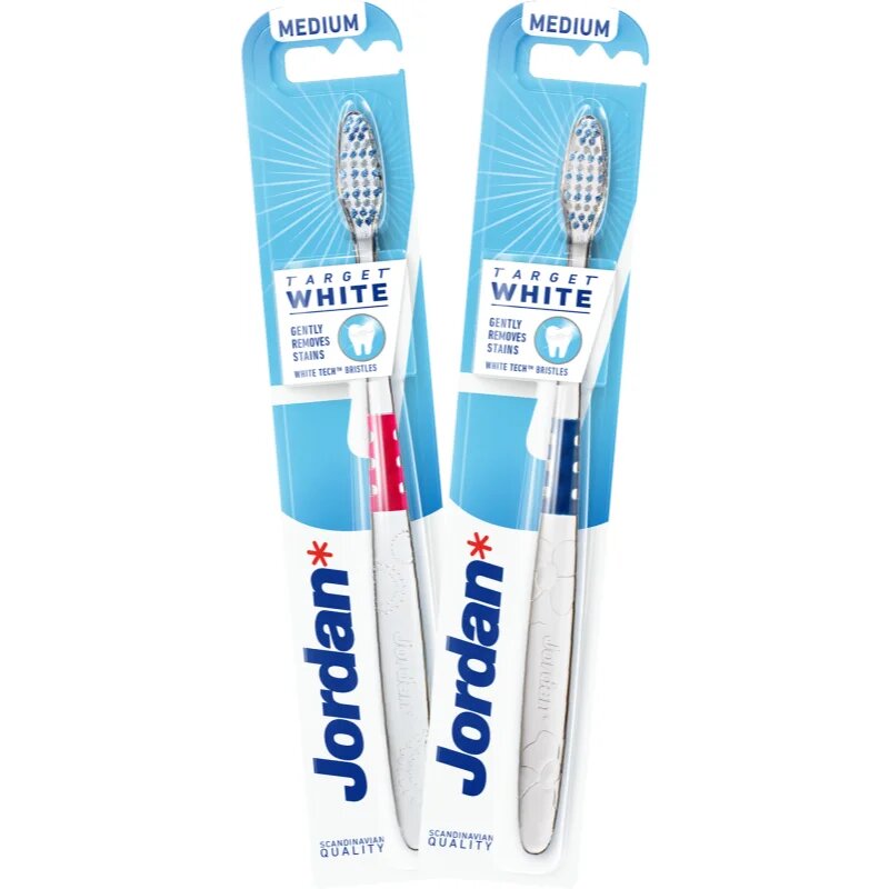 Jordan Target White Medium zobna ščetka 1 kos