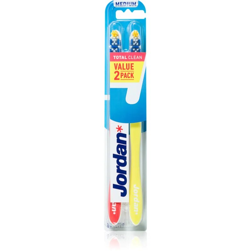 Jordan Total Clean Medium 2 pack zobna ščetka 2 kos