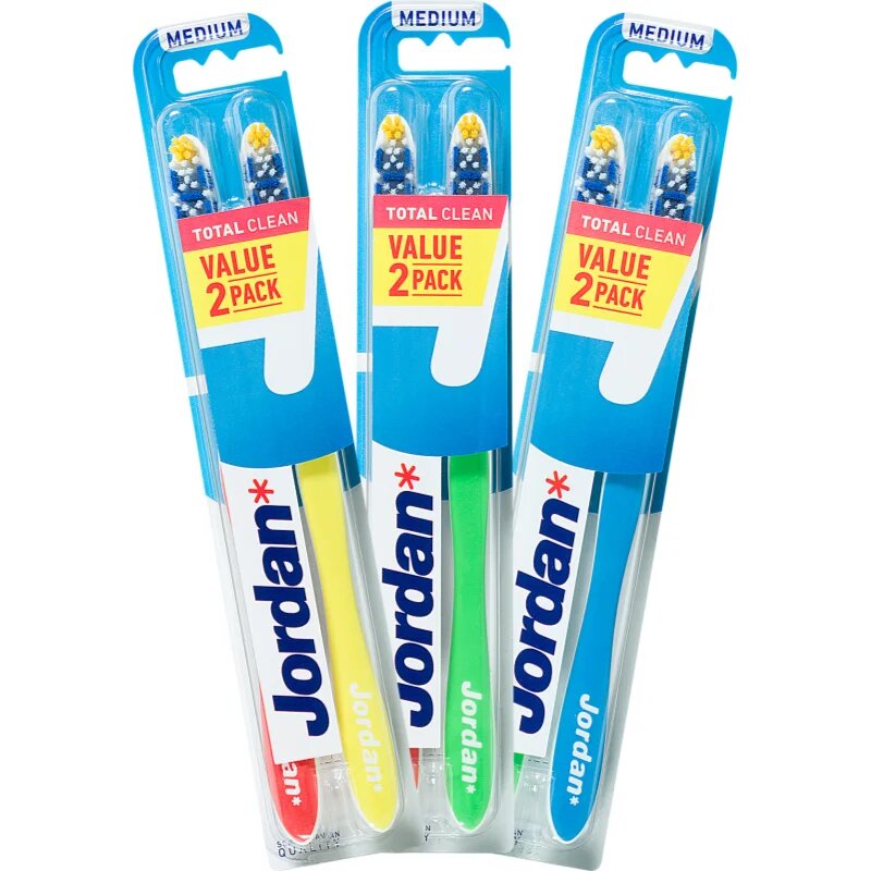 Jordan Total Clean Medium 2 pack zobna ščetka 2 kos