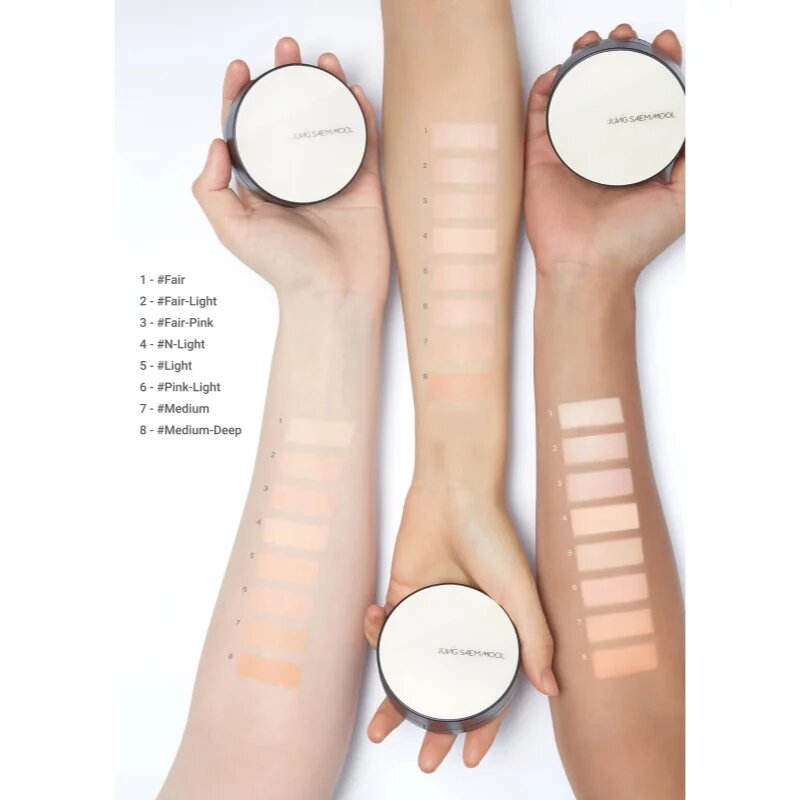 JUNG SAEM MOOL Essential Skin Nuder Cushion posvetlitvena podlaga nadomestno polnilo odtenek Medium Deep 14 g