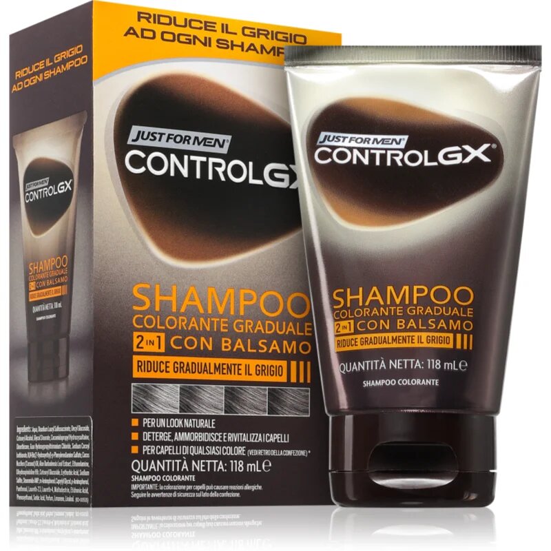 Just for Men Control GX Shampoo šampon in balzam za sive lase za moške 118 ml