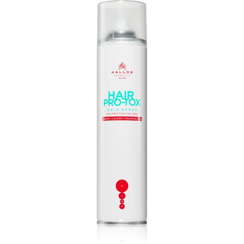 Kallos Hair Pro-Tox lak za suhe in poškodovane lase 400 ml