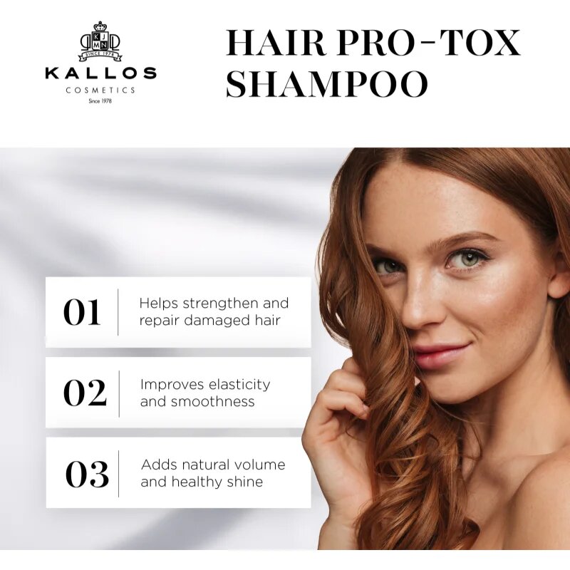 Kallos Hair Pro-Tox šampon s keratinom za suhe in poškodovane lase 500 ml