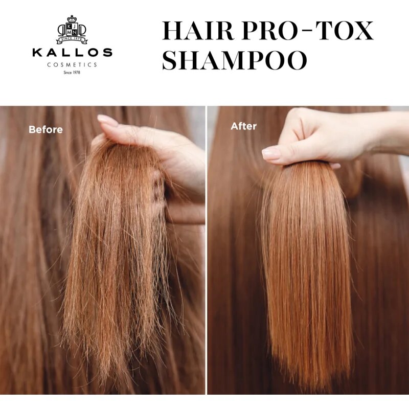Kallos Hair Pro-Tox šampon s keratinom za suhe in poškodovane lase 500 ml