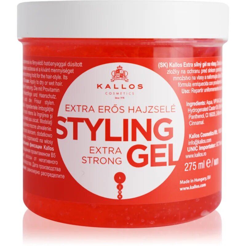 Kallos KJMN Extra Strong Styling Gel ekstra močan gel za lase 275 ml