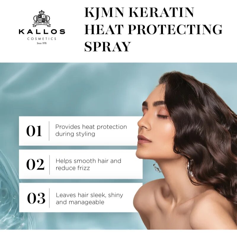 Kallos KJMN Keratin zaščitno pršilo za toplotno oblikovanje las 200 ml