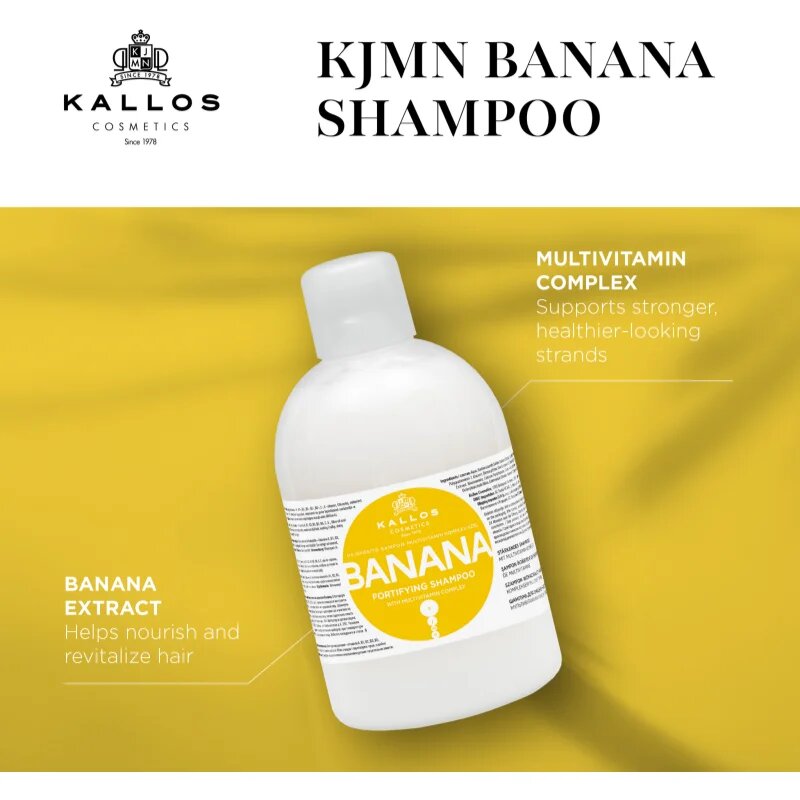Kallos KJMN Professional Banana šampon za okrepitev las 500 ml