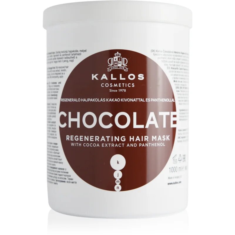 Kallos KJMN Professional Chocolate regeneracijska maska za lase 1000 ml