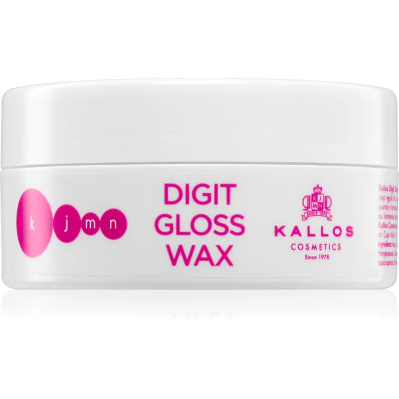 Kallos KJMN Professional Digit Gloss Wax vosek za oblikovanje las za sijaj in mehkobo las 100 ml