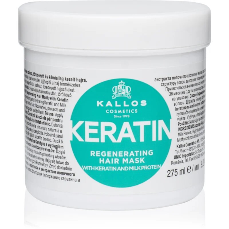 Kallos KJMN Professional Keratin maska za lase s keratinom 275 ml
