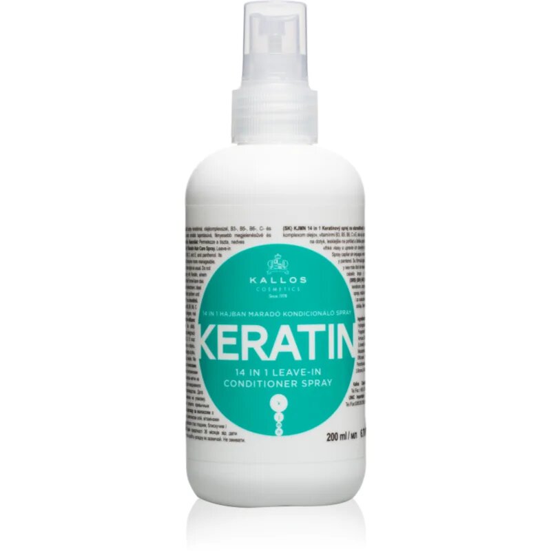 Kallos KJMN Professional Keratin pršilo brez spiranja za lase 200 ml