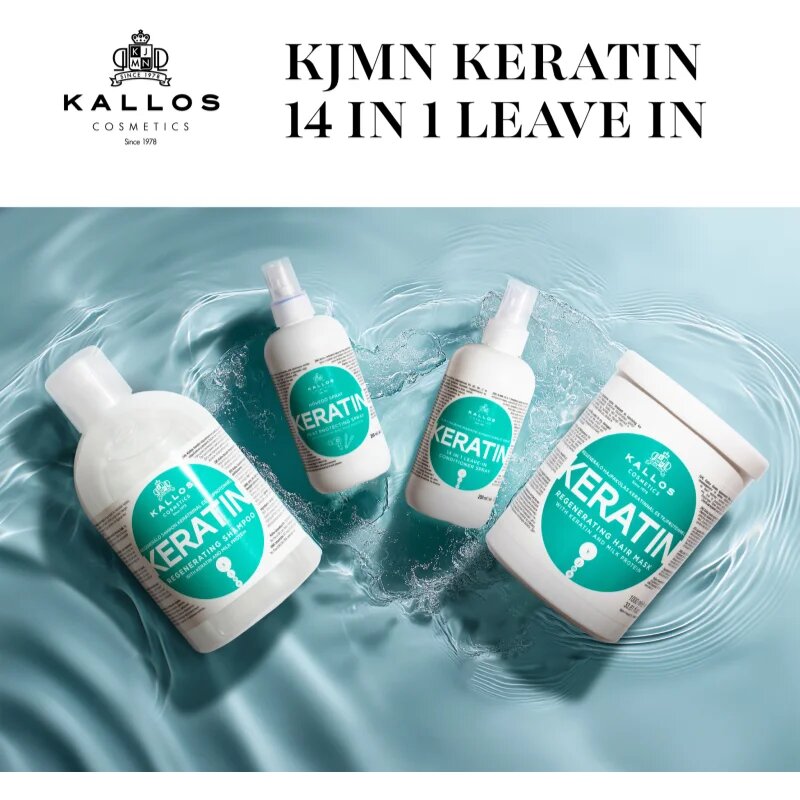 Kallos KJMN Professional Keratin pršilo brez spiranja za lase 200 ml