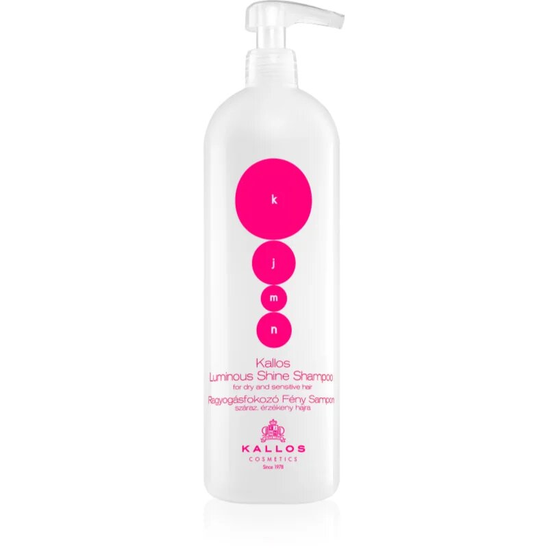 Kallos KJMN Professional Luminous Shine osvetljevalni šampon za suhe in občutljive lase 1000 ml