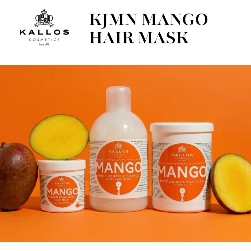 Kallos KJMN Professional Mango maska za okrepitev las z mangovim oljem 1000 ml