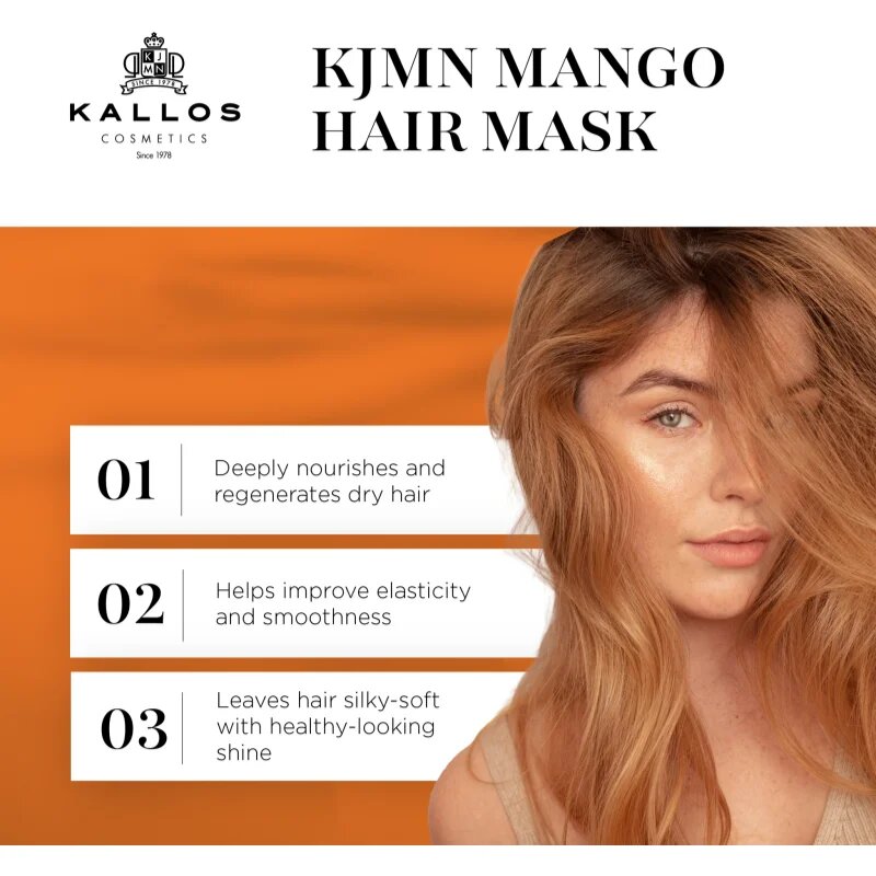 Kallos KJMN Professional Mango maska za okrepitev las z mangovim oljem 275 ml