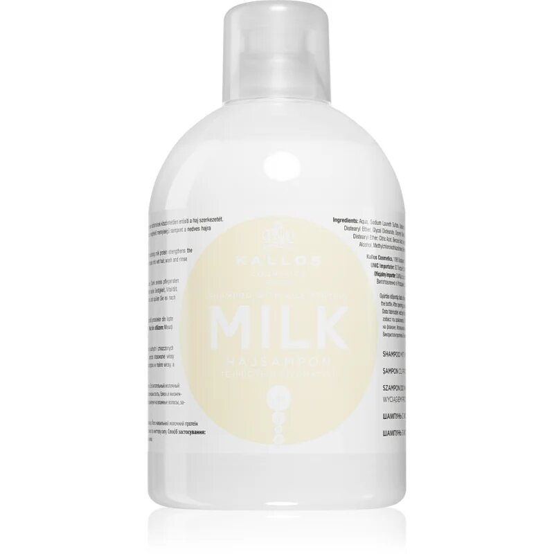 Kallos KJMN Professional Milk šampon za suhe in poškodovane lase 1000 ml