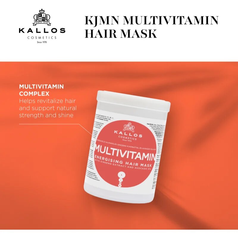 Kallos KJMN Professional Multivitamin energijska maska za lase 275 ml
