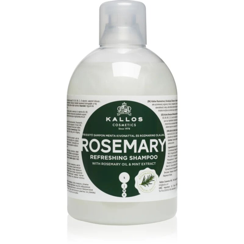 Kallos KJMN Professional Rosemary čistilni šampon 1000 ml