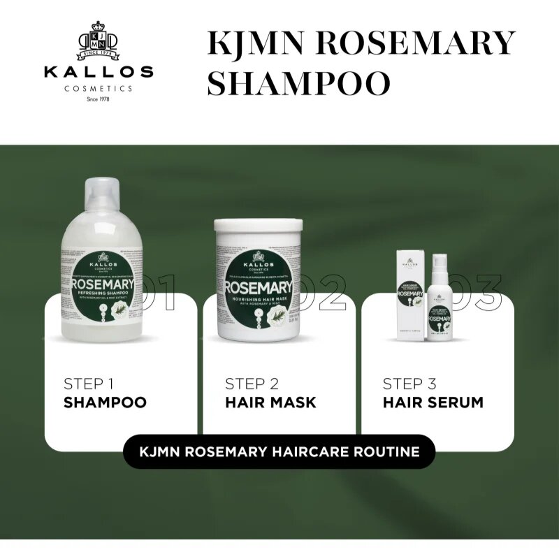 Kallos KJMN Professional Rosemary čistilni šampon 1000 ml